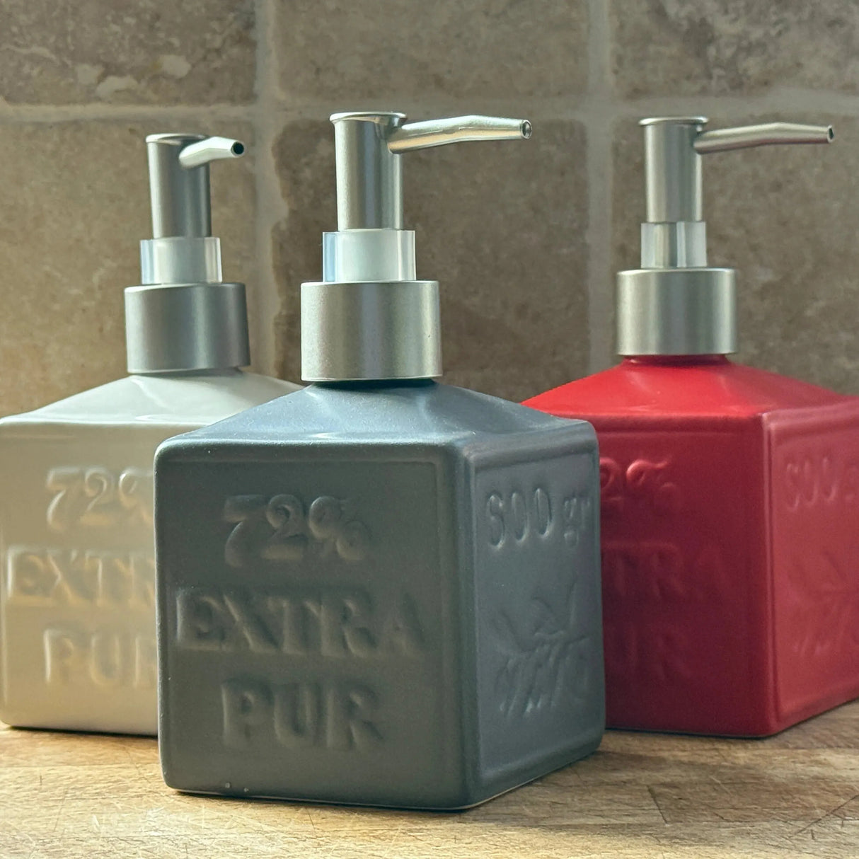Bastide & Olivier Red Ceramic Soap Dispenser French Soaps UK