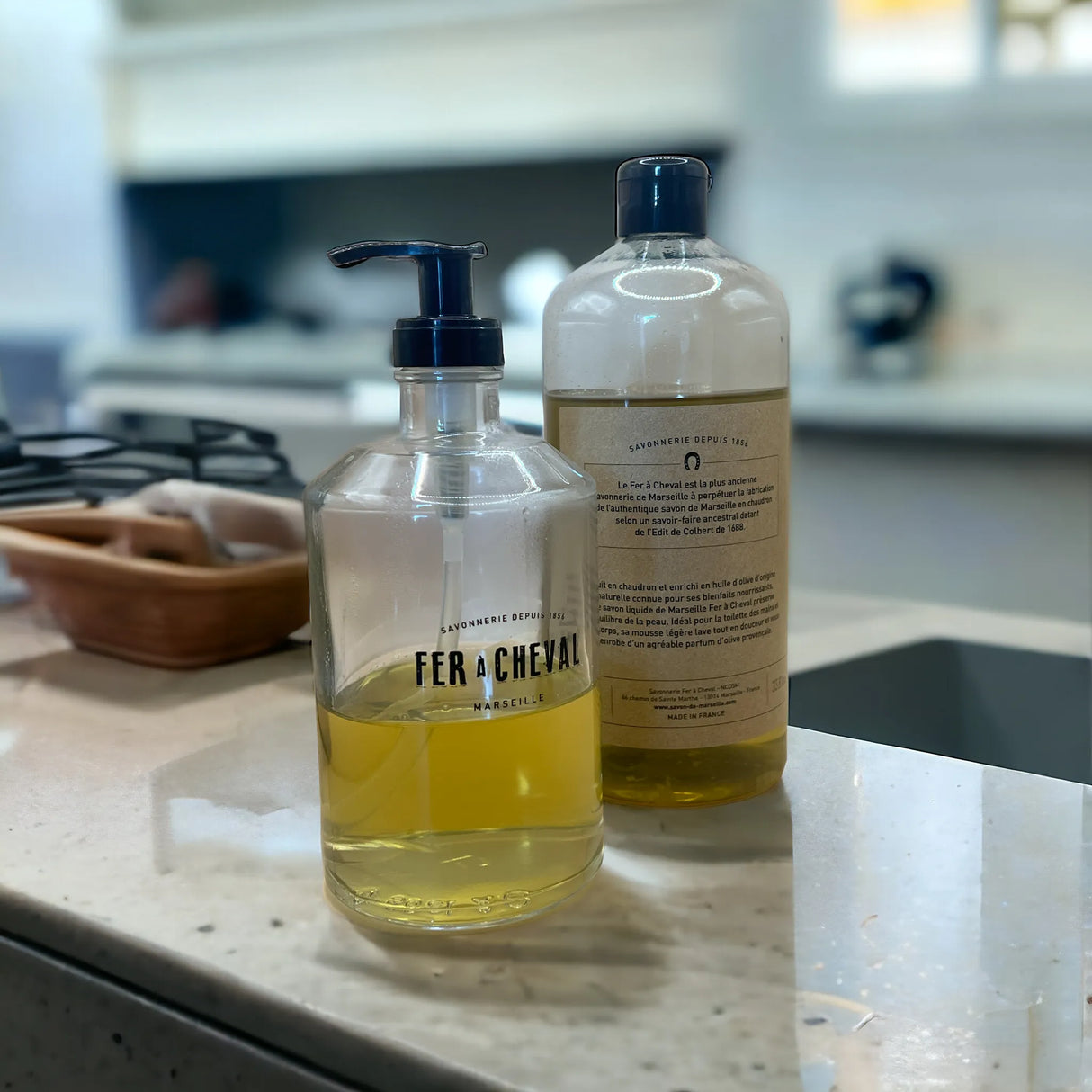 FER A CHEVAL Refillable Glass Bottle, 500ml French Soaps UK