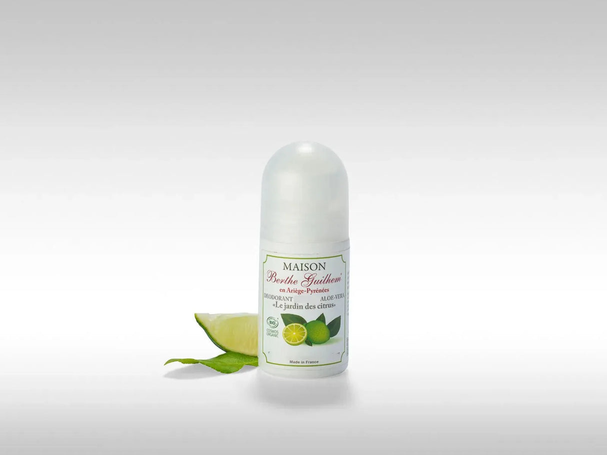 MAISON BERTHE GUILHEM Roll On Deodorant with Organic Alpine Goat's Milk, Citrus Garden | 50ml French Soaps UK