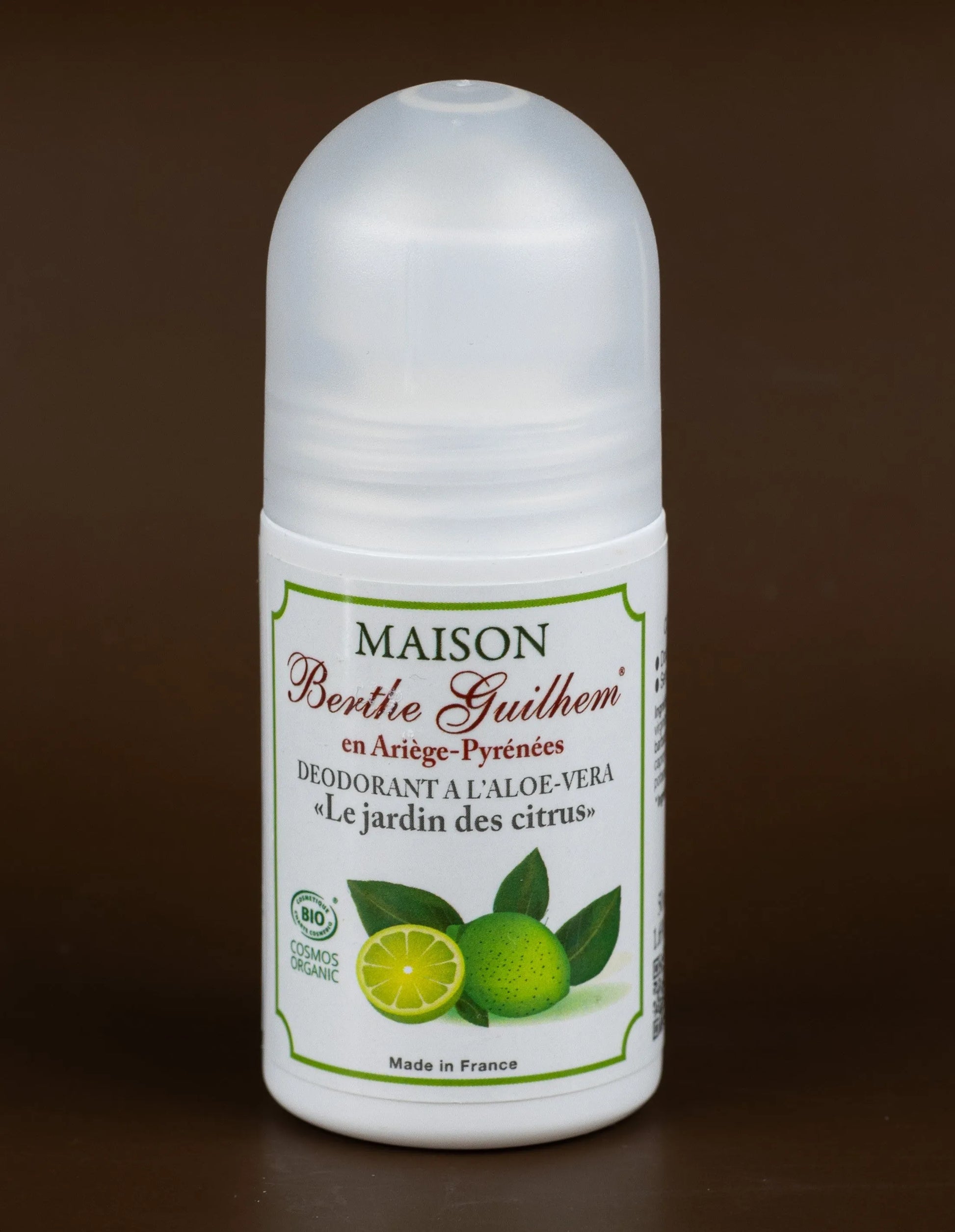 MAISON BERTHE GUILHEM Roll On Deodorant with Organic Alpine Goat's Milk, Citrus Garden | 50ml French Soaps UK