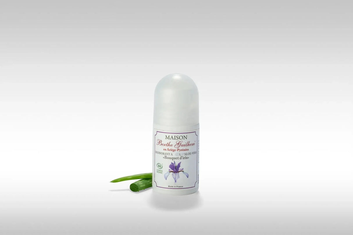 MAISON BERTHE GUILHEM Roll On Deodorant with Organic Alpine Goat's Milk , Iris | 50ml French Soaps UK