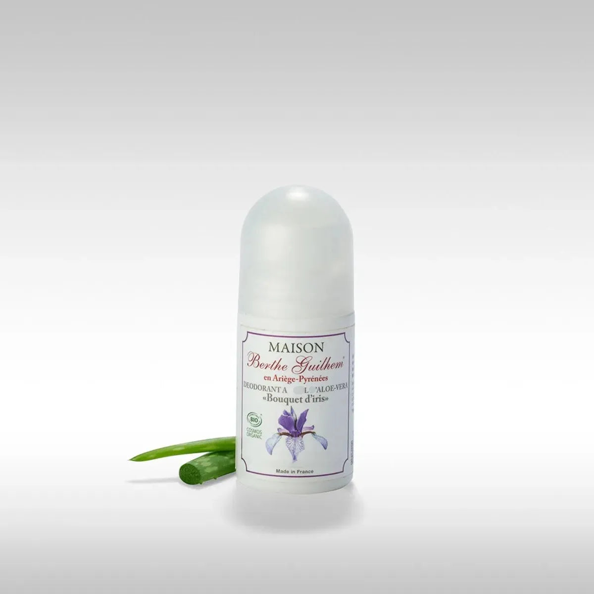 MAISON BERTHE GUILHEM Roll On Deodorant with Organic Alpine Goat's Milk , Iris | 50ml French Soaps UK