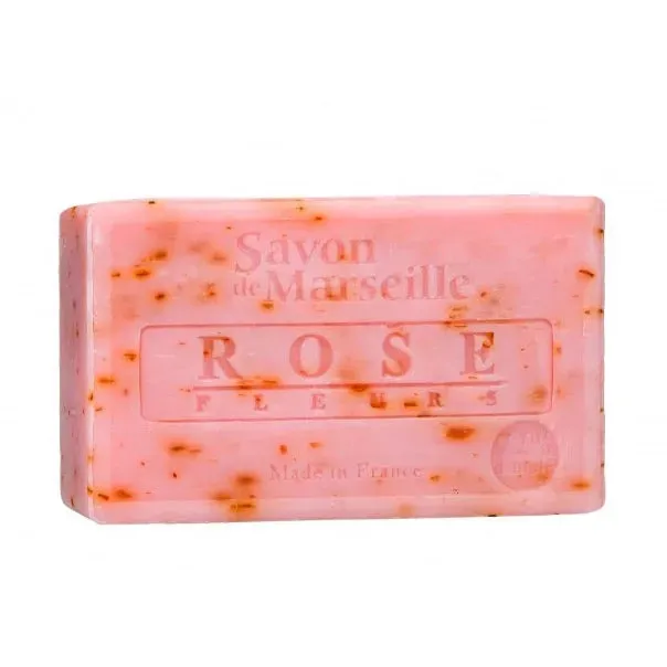 LE CHATELARD 1802 Rose Flower Savon de Provence, enriched with Rose Petals & Sweet Almond Oil | 100g French Soaps UK