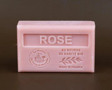 La Maison du Savon de Marseille Rose French Soap with Organic Shea Butter, 125g French Soaps UK