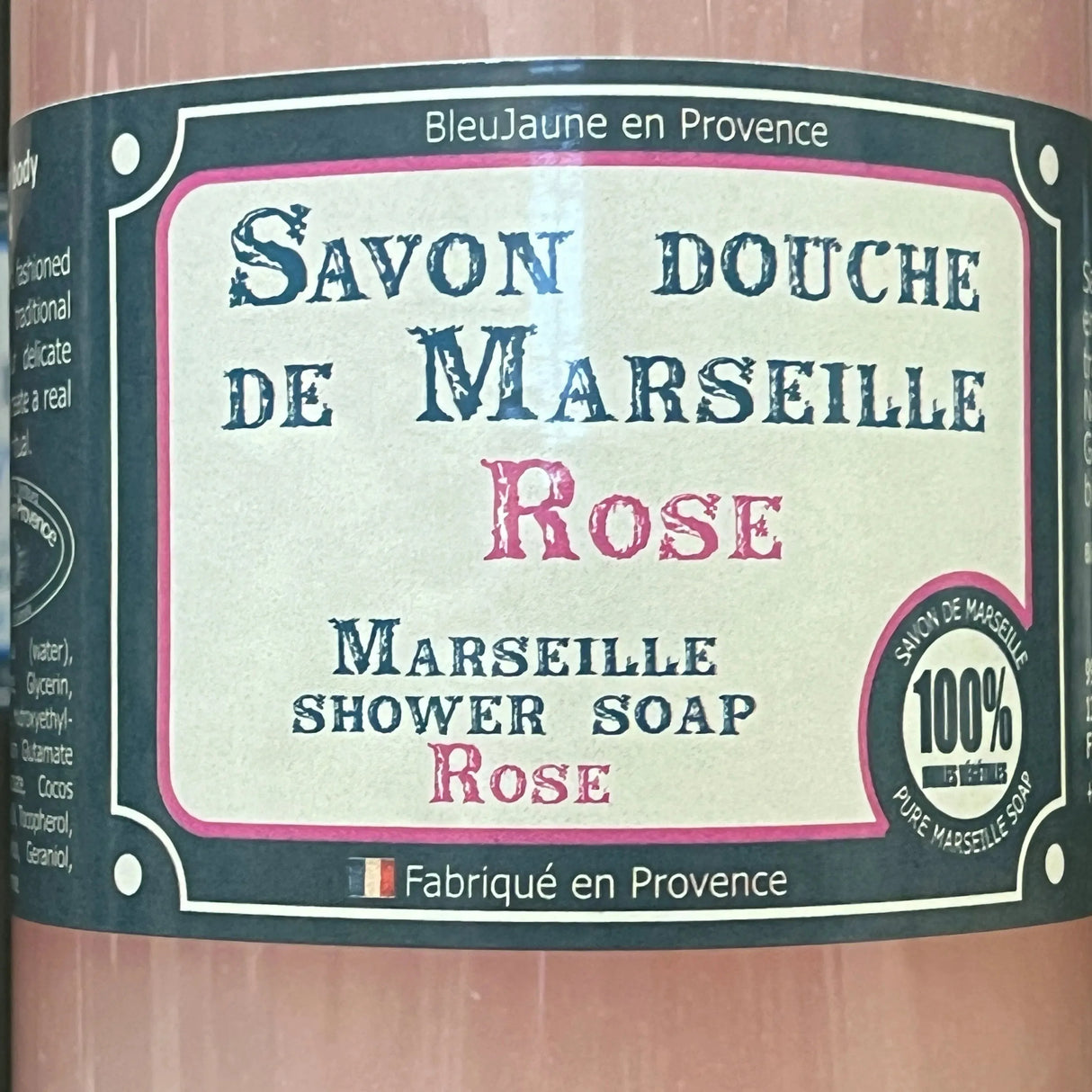 BLEU JAUNE Rose, Marseille Liquid Soap | 1L French Soaps UK