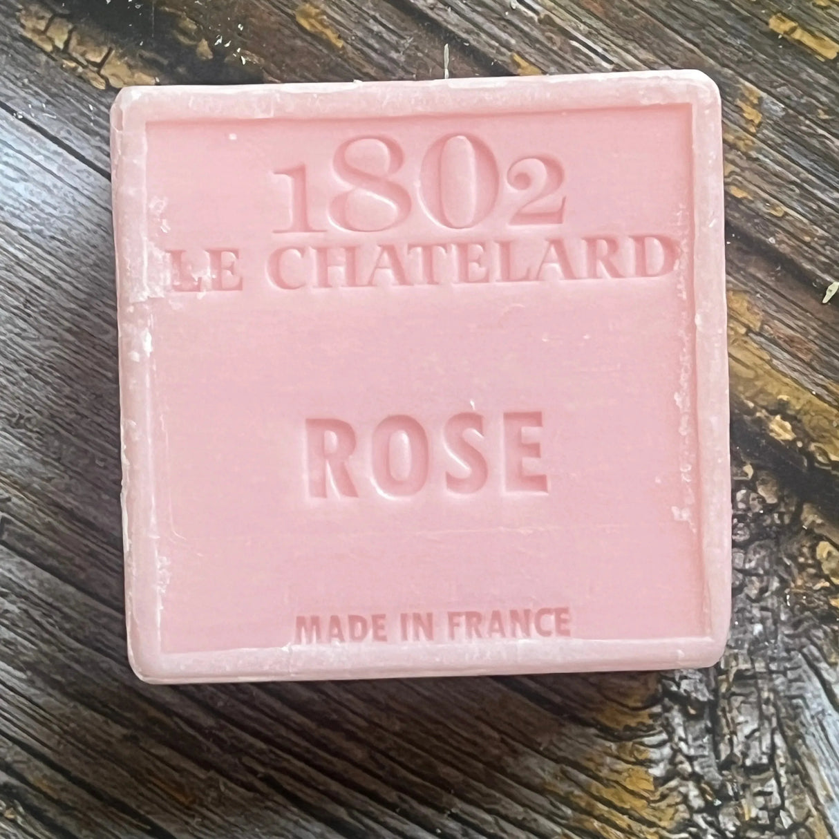 LE CHATELARD 1802 Rose Marseille Soap, 72% Coconut, Olive and Almond Oil, 100g | PALM FREE French Soaps UK