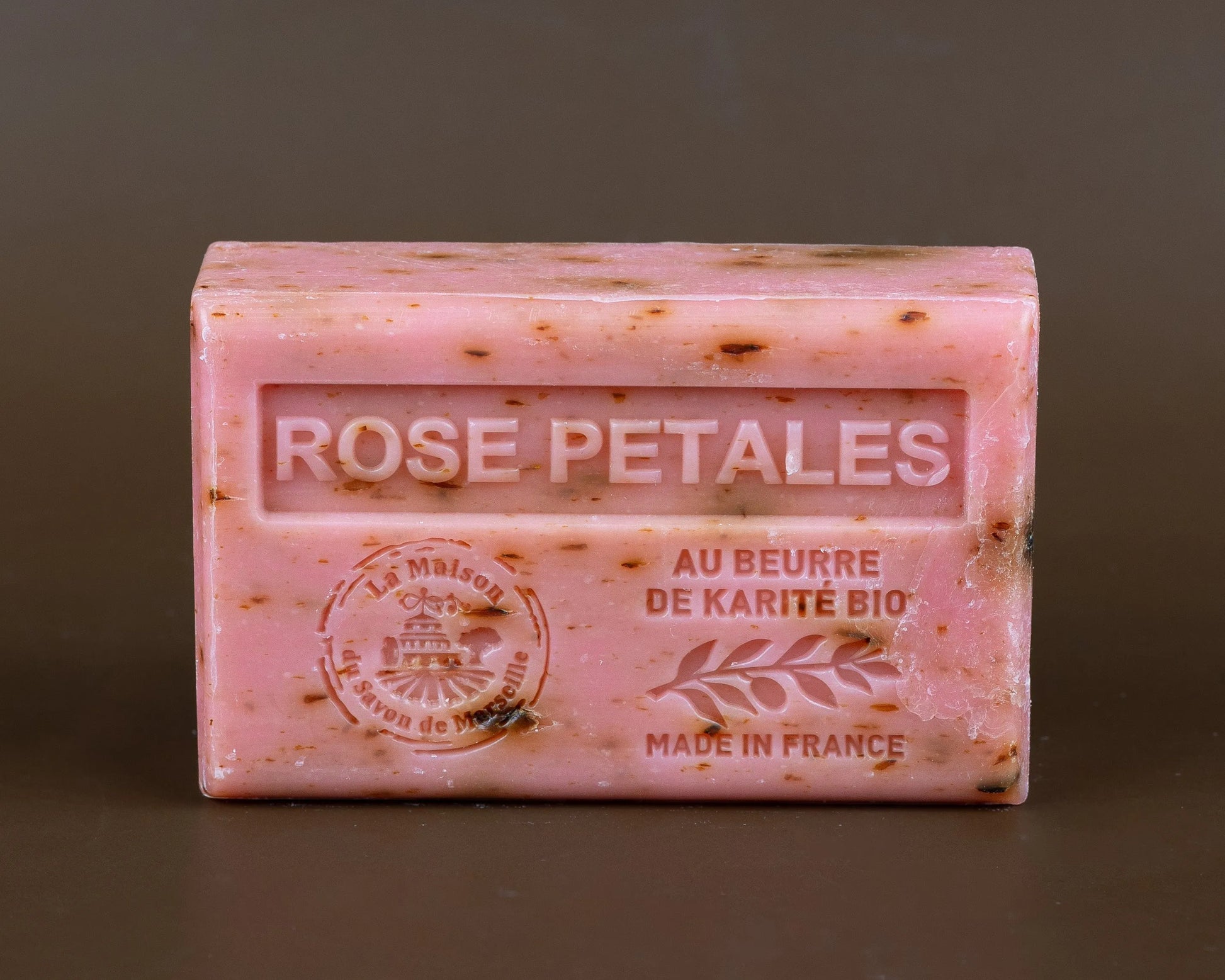 La Maison du Savon de Marseille Rose Petals French Soap with organic Shea Butter 125g French Soaps UK
