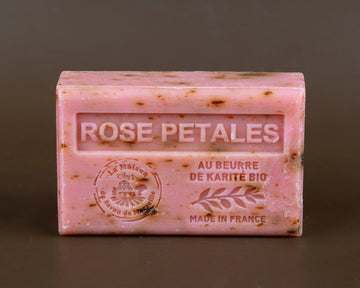 La Maison du Savon de Marseille Rose Petals French Soap with organic Shea Butter 125g French Soaps UK