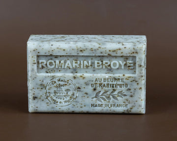 La Maison du Savon de Marseille Rosemary Broyee (Exfoliating) Soap with organic Shea Butter 125g French Soaps UK