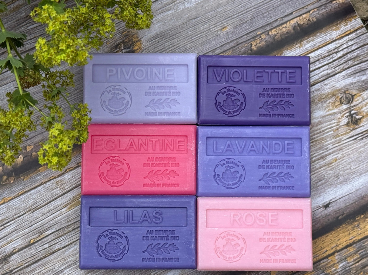 La Maison du Savon de Marseille Rosey Posey, 6 x 125g Soap Bars I Unwrapped French Soaps UK