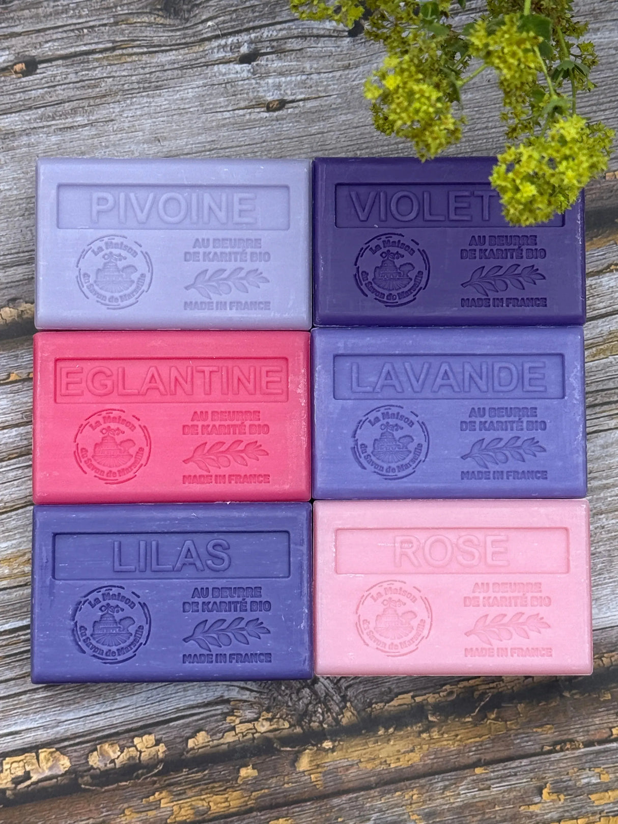 La Maison du Savon de Marseille Rosey Posey, 6 x 125g Soap Bars I Unwrapped French Soaps UK