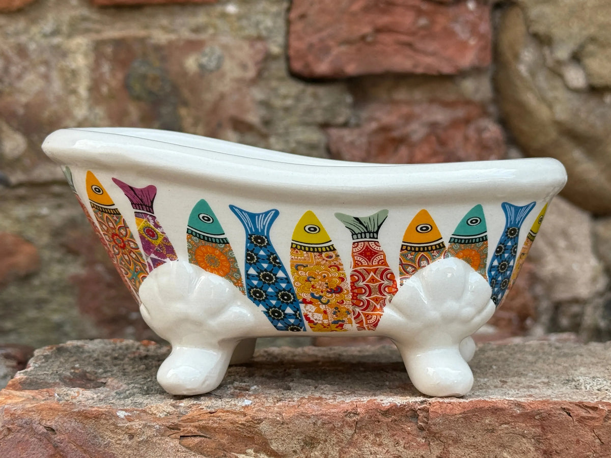 Bastide & Olivier 'Sardine' Ceramic Bathtub Soap Dish French Soaps UK