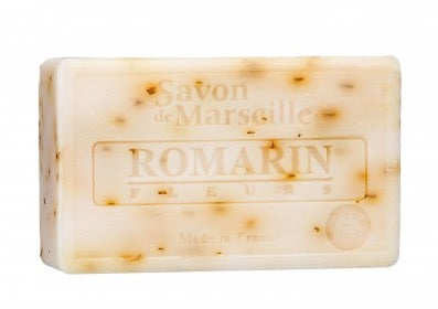 Rosemary Flower Exfoliating Soap, enriched with Sweet Almond Oil | 100g