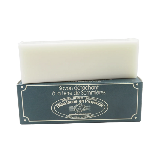 BLEU JAUNE Stain Removing Soap Bar,  Sommières Clay and Orange Oil | 100g French Soaps UK