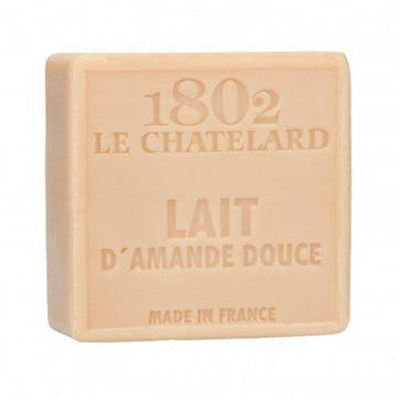 Sweet Almond Milk Enriched Marseille Soap, 72% Coconut, Olive and Almond Oil, 100g | PALM FREE