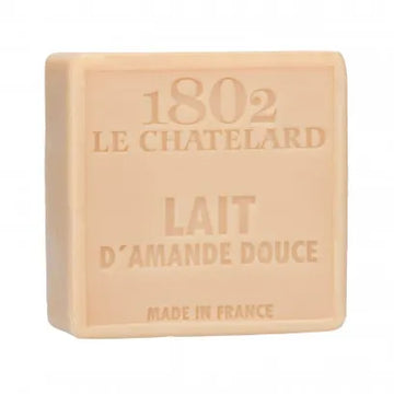 LE CHATELARD 1802 Sweet Almond Milk Enriched Marseille Soap, 72% Coconut, Olive and Almond Oil, 100g |  PALM FREE French Soaps UK