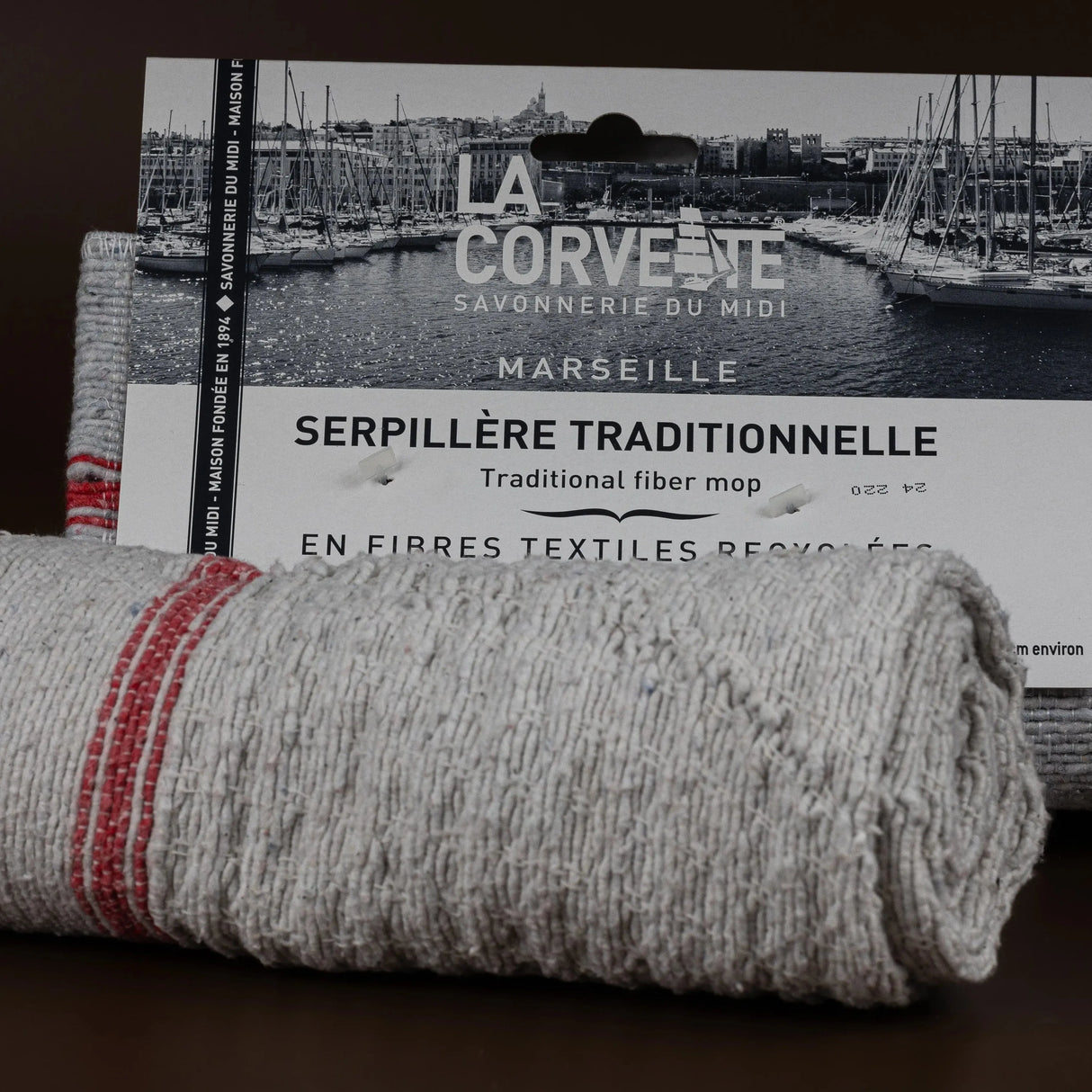 LA CORVETTE Traditional Floor or Dish Cloth, Recycled Fibre, 50x100cm French Soaps UK