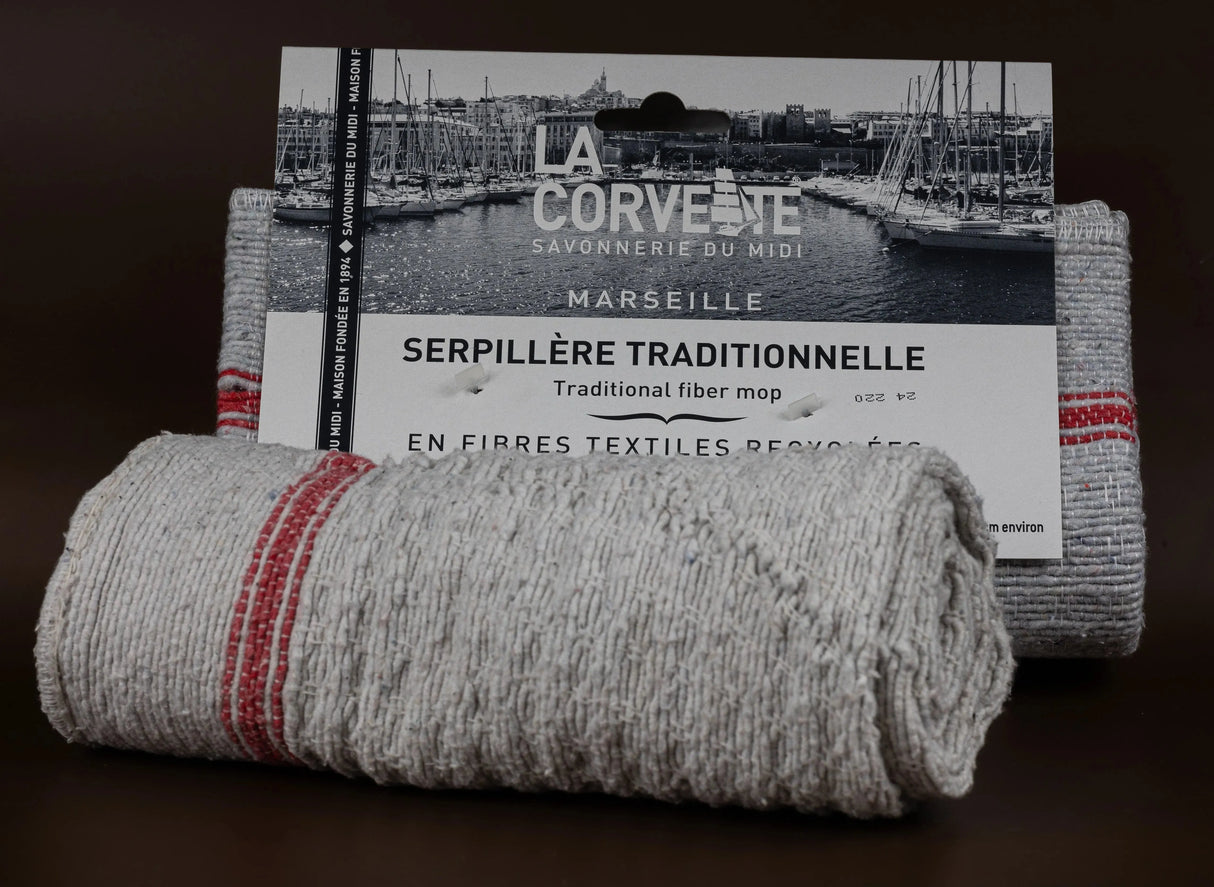 LA CORVETTE Traditional Floor or Dish Cloth, Recycled Fibre, 50x100cm French Soaps UK