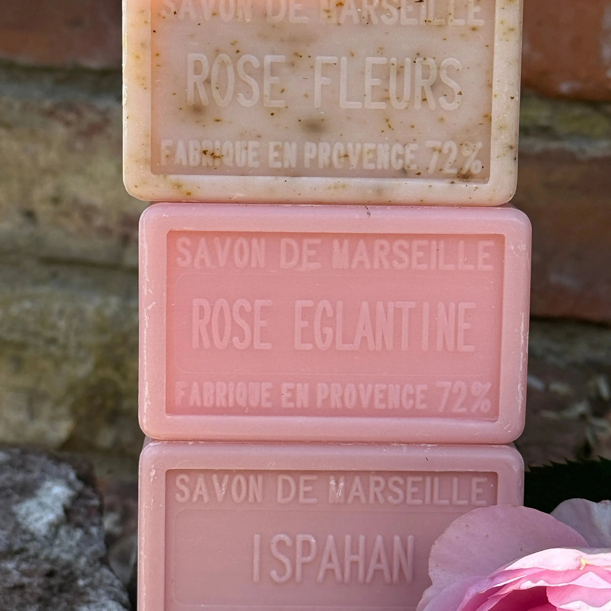 BLEU JAUNE Trio of Rose (worth £18.60) French Soaps UK