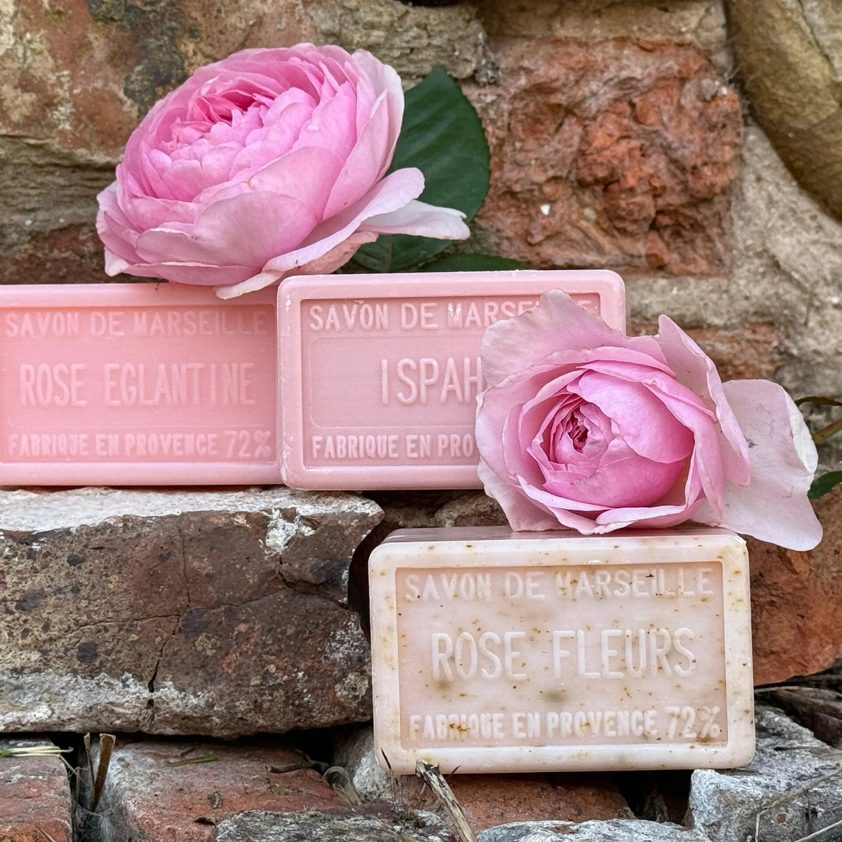 BLEU JAUNE Trio of Rose (worth £18.60) French Soaps UK
