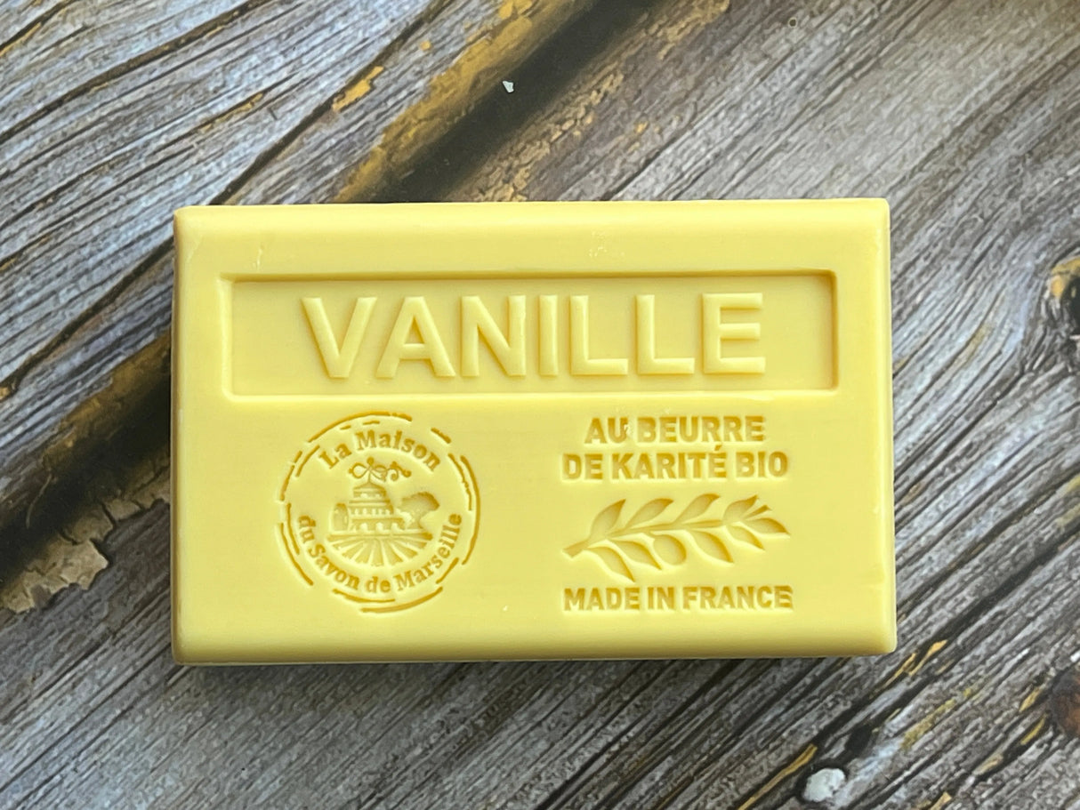 LA MAISON DU SAVON DE MARSEILLE Vanilla French Soap with Organic Shea Butter, 125g French Soaps UK