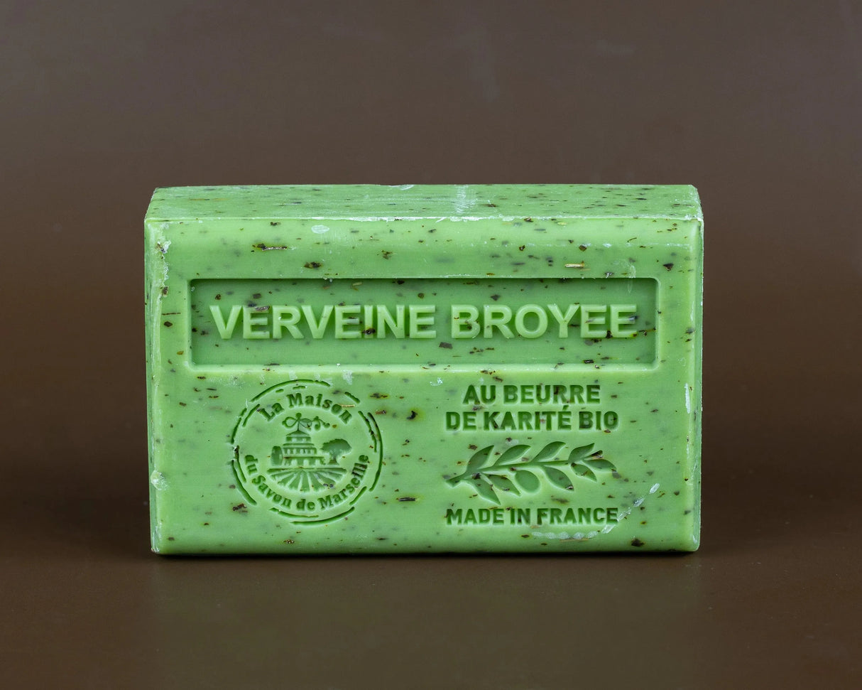La Maison du Savon de Marseille Verbena Broyee (Exfoliating) Soap with organic Shea Butter 125g French Soaps UK