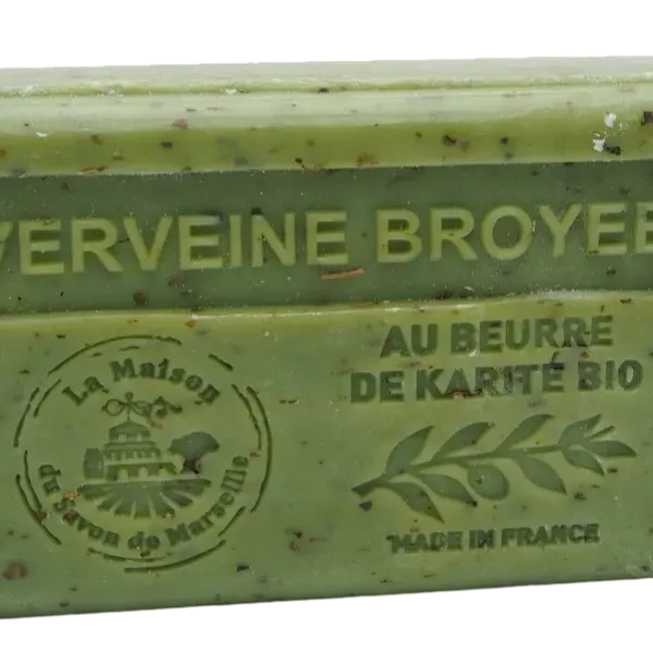 La Maison du Savon de Marseille Verbena Broyee (Exfoliating) Soap with organic Shea Butter 125g French Soaps UK