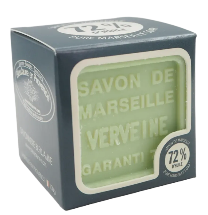 BLEU JAUNE Verbena, Shea Butter Marseille Cube | 100g French Soaps UK