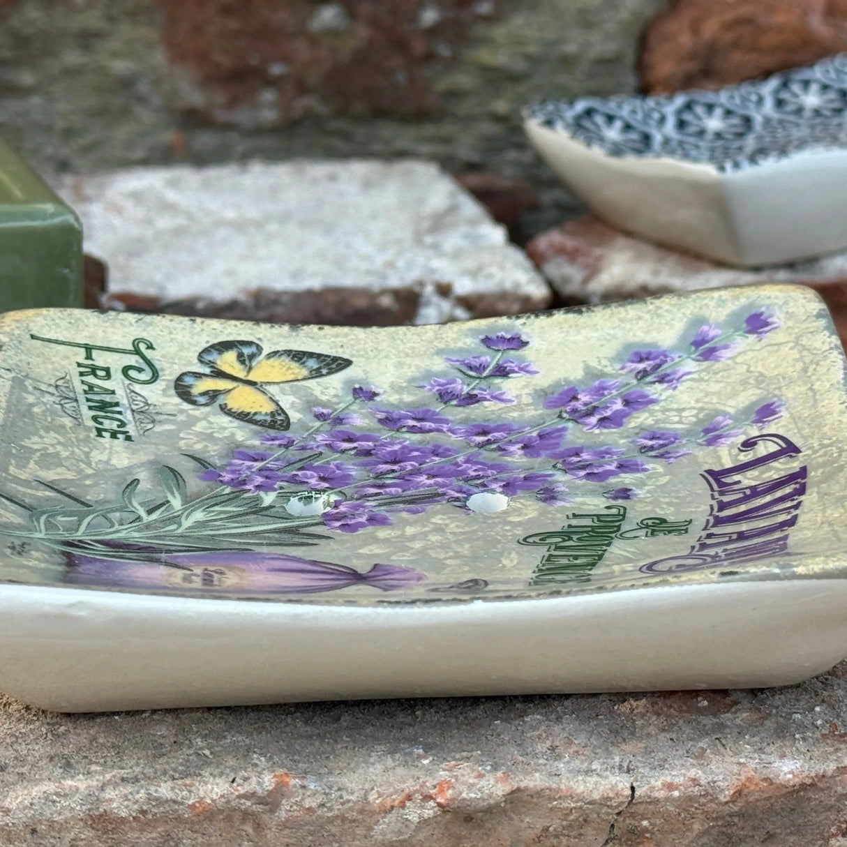 Bastide & Olivier Vintage Lavender Ceramic Soap Dish French Soaps UK