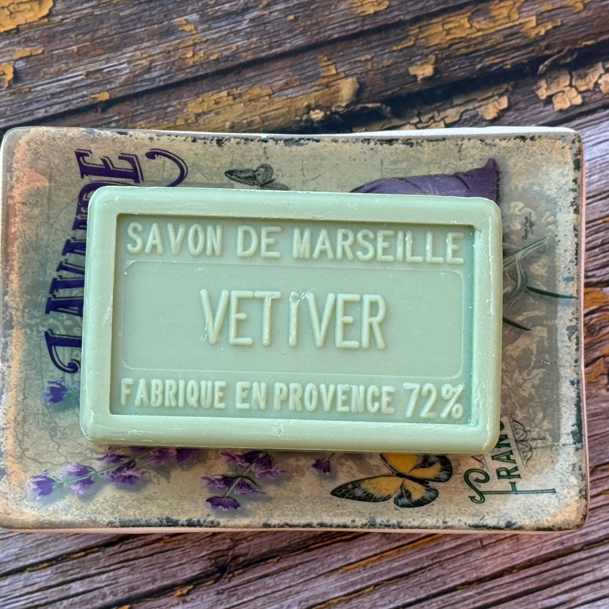 Bastide & Olivier Vintage Lavender Ceramic Soap Dish French Soaps UK