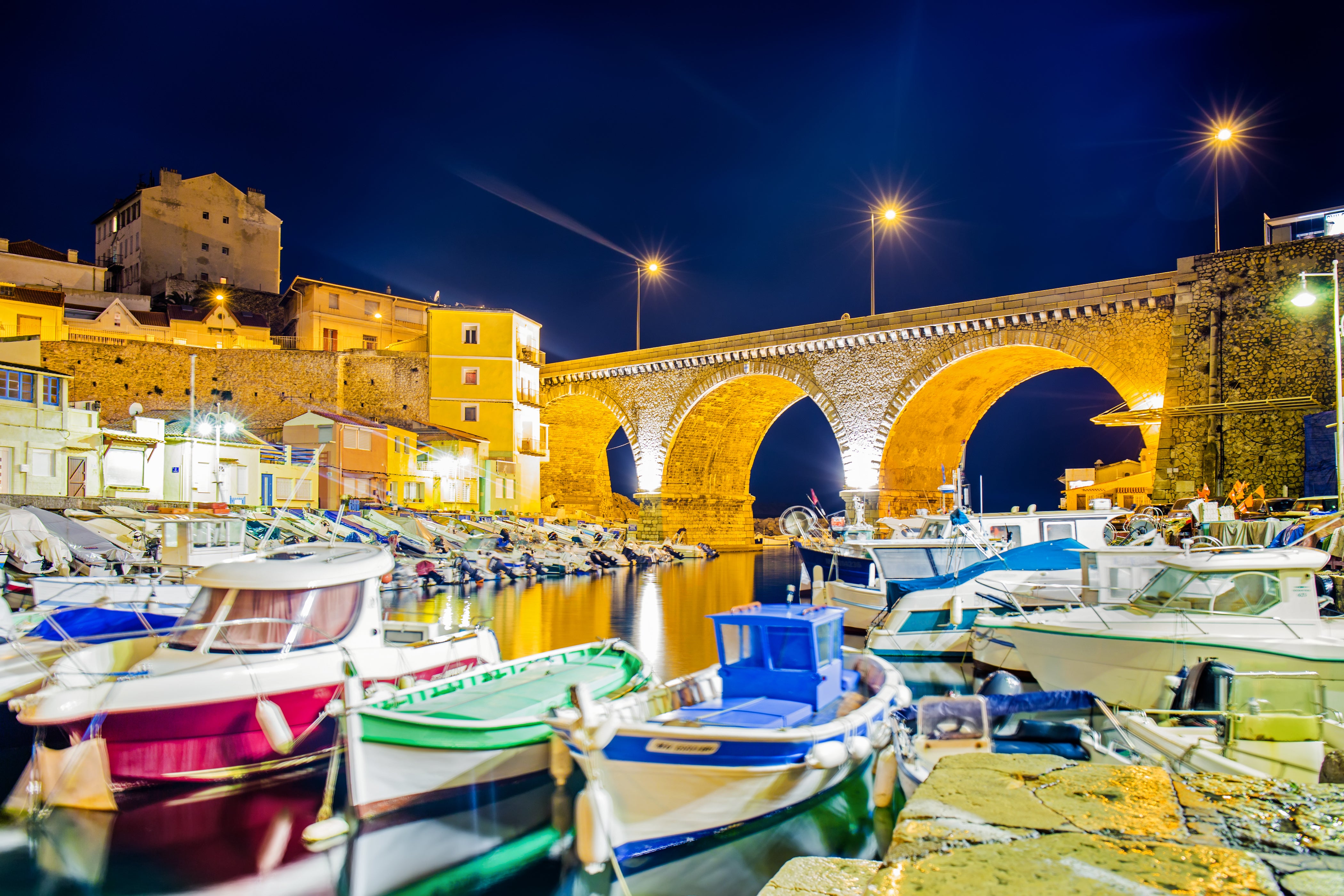 View of Marseille at night