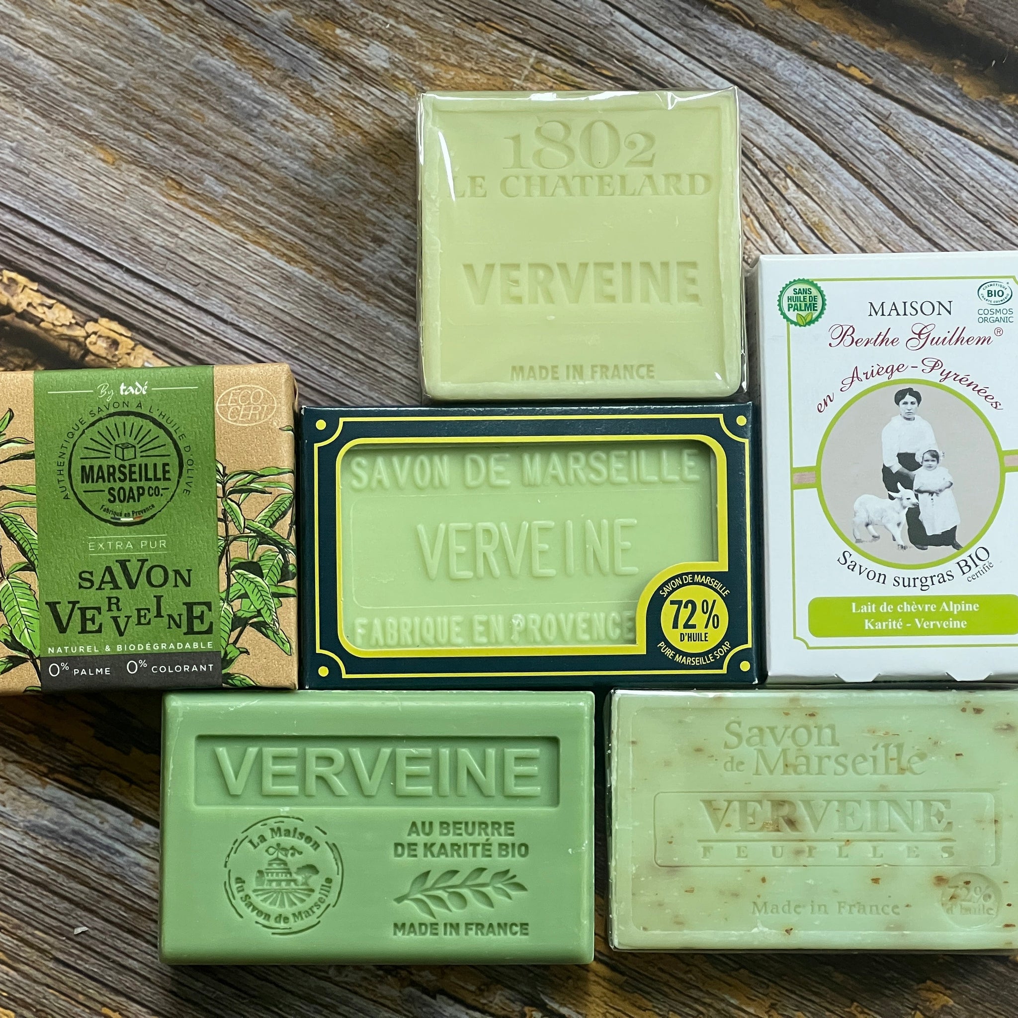 A selection of Verbena Soap Bars