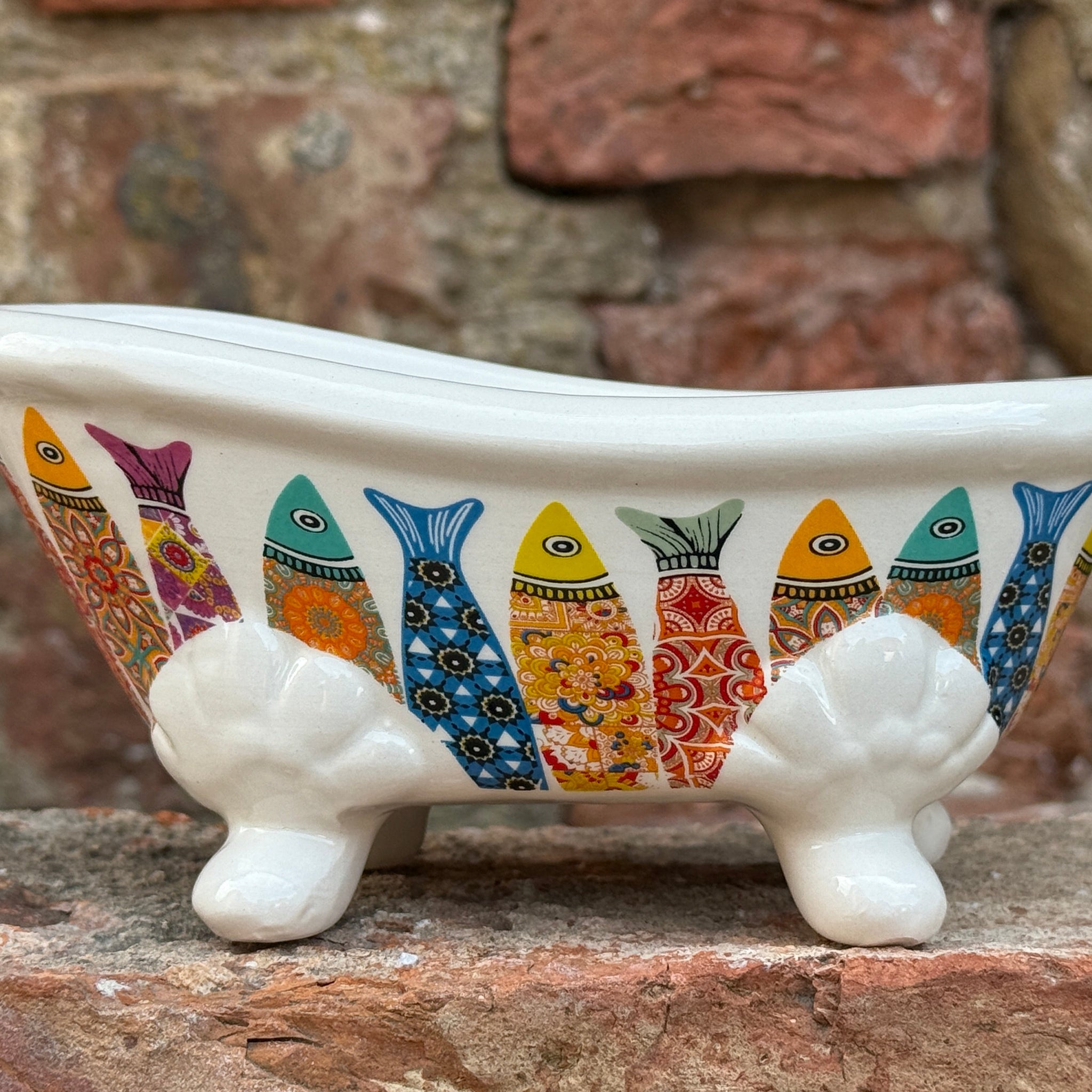 Bath Tub Soap Dish with Sardine Pattern