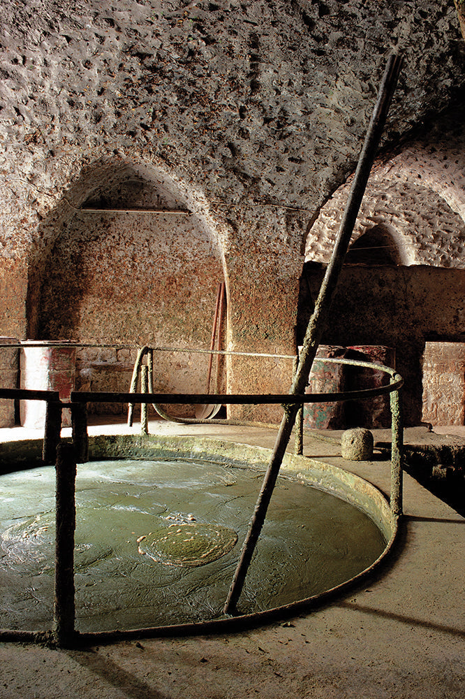 Laurel Oil being Saponified in a cauldron