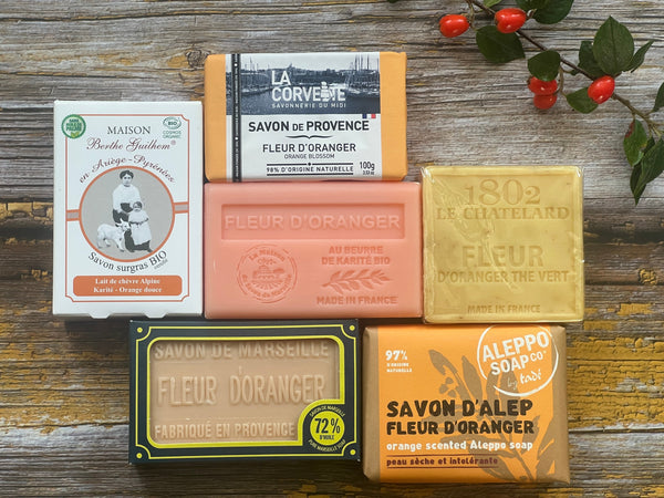 a variety of fragranced French Soap Bars