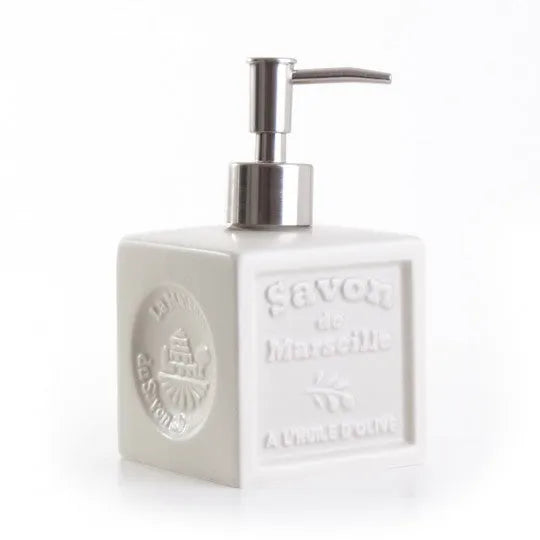 Refillable liquid soap dispenser – ceramic or glass bottle with pump for Marseille soap