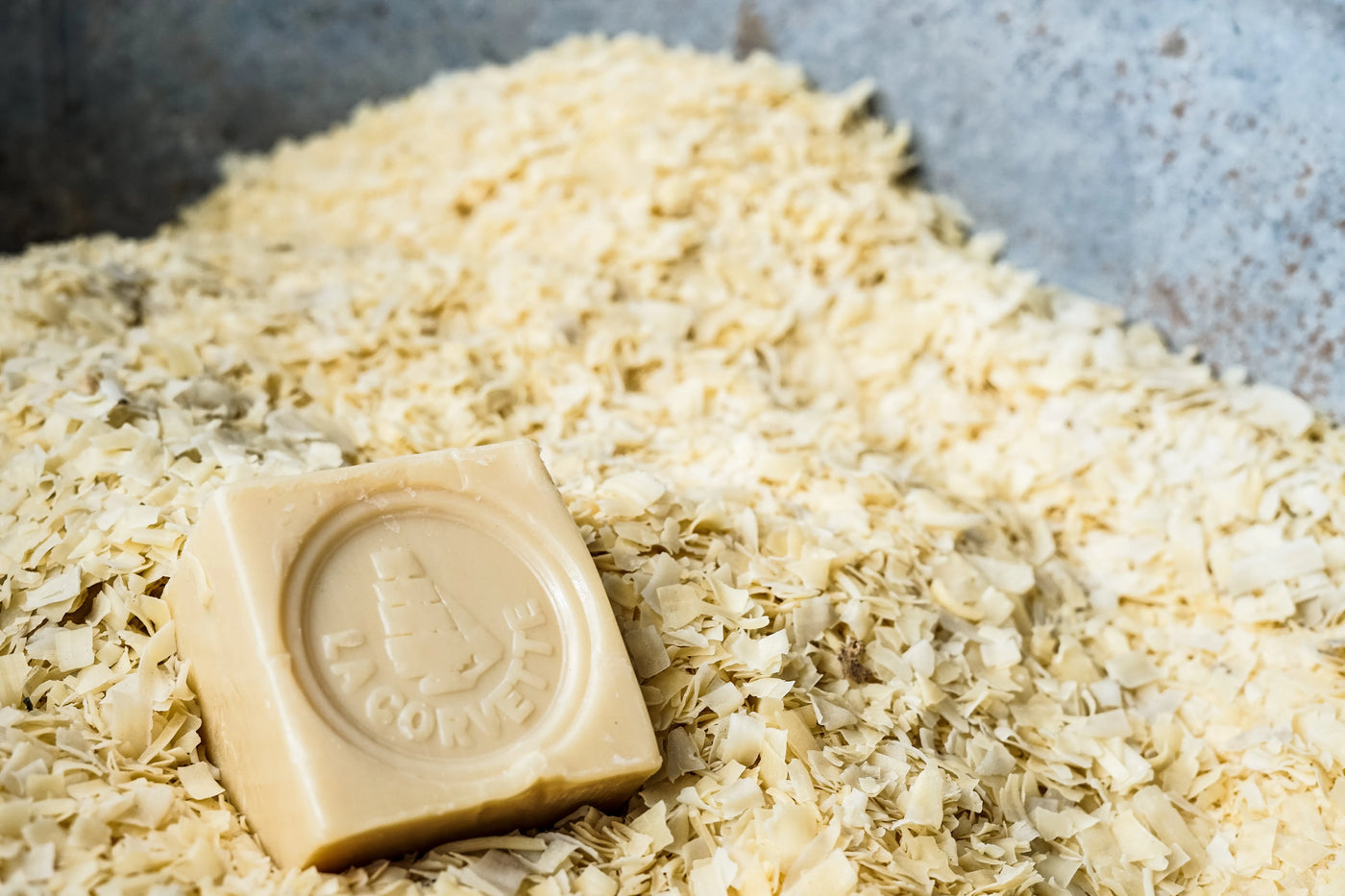 Natural Savon de Marseille – traditional white French soap made with palm and coconut oils