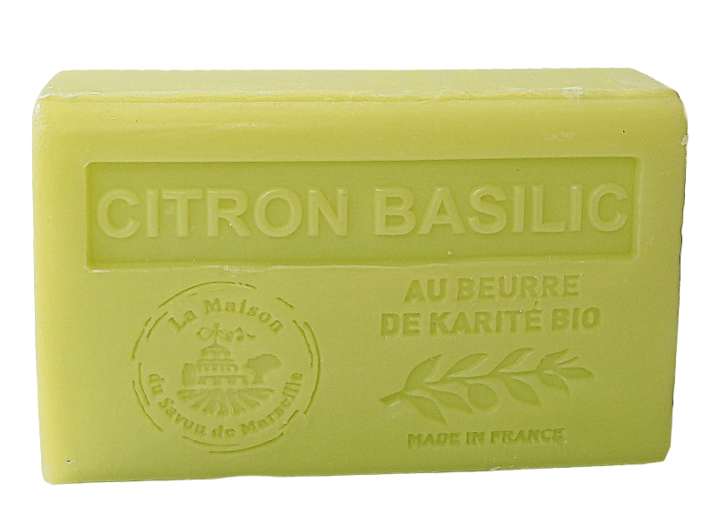 Lemon Basil (Citron Basilic) French Soap with organic Shea Butter 125g
