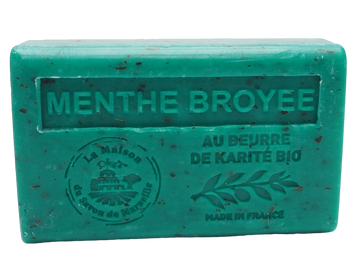 Mint Exfoliating Soap with organic Shea Butter 125g