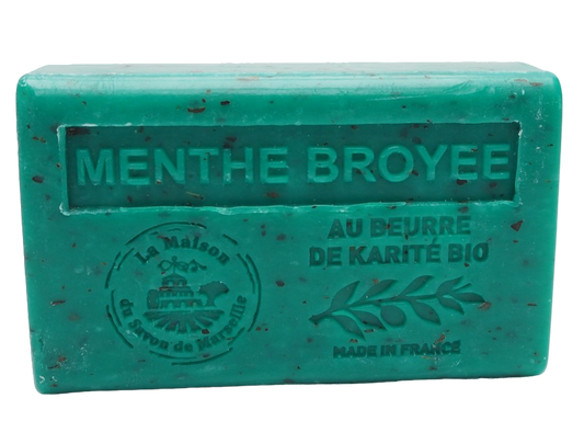 Mint Exfoliating Soap with organic Shea Butter 125g