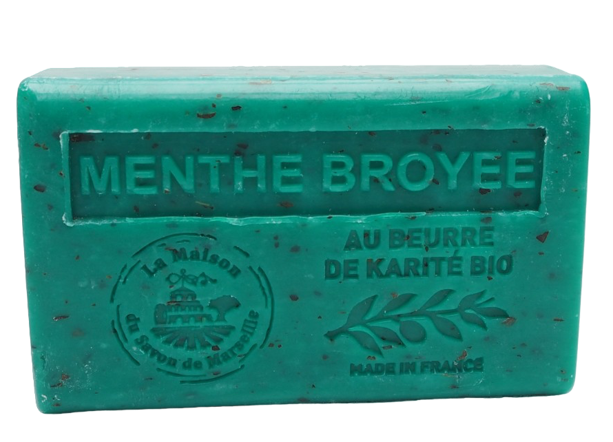 Mint Exfoliating Soap with organic Shea Butter 125g