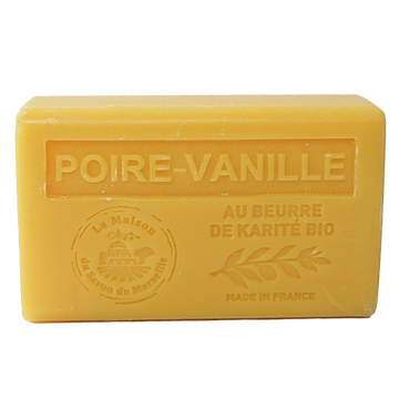 Pear and Vanilla French Soap with organic Shea Butter 125g