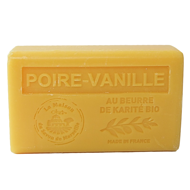 Pear and Vanilla French Soap with organic Shea Butter 125g