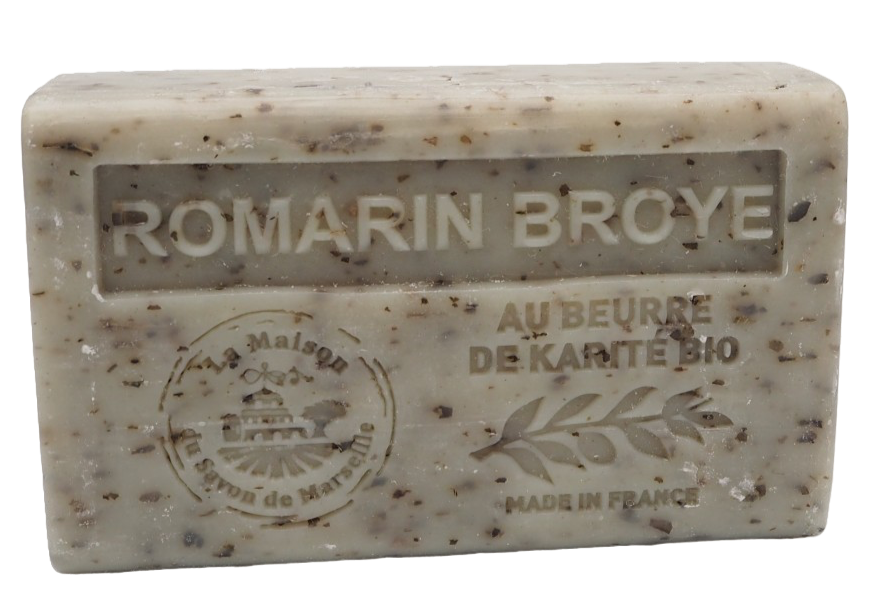 Rosemary Broyee (Exfoliating) Soap with organic Shea Butter 125g