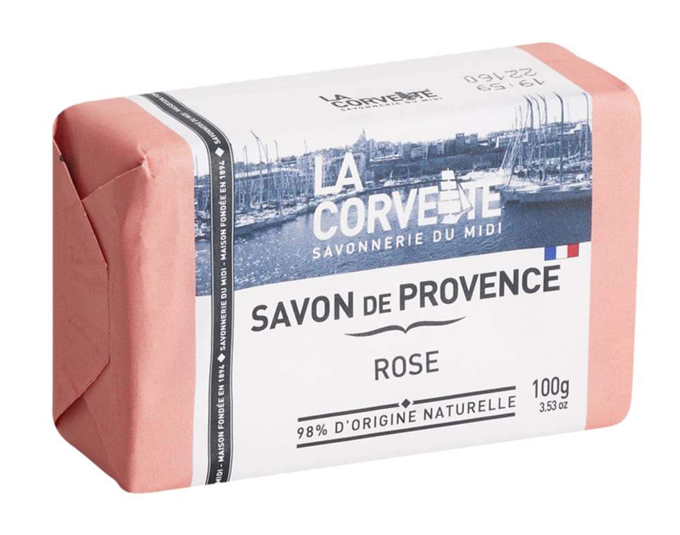 Rose, Savon de Provence, 100g
