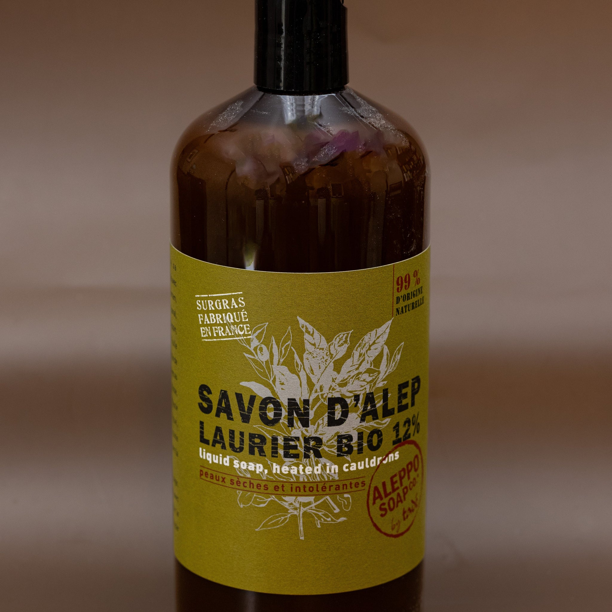 Aleppo Liquid Soap with 12% Laurel Oil , for Dry and Intolerant Skin | 1ltr