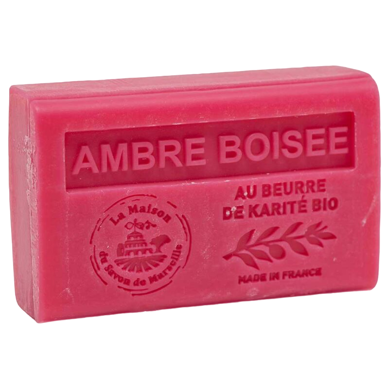 Amber Wood French Soap with Organic Shea Butter, 125g