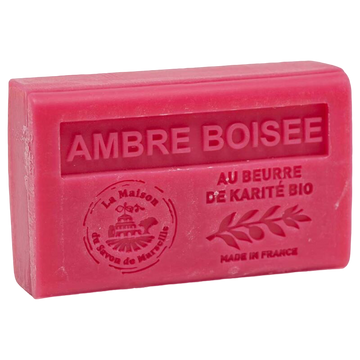 Amber Wood French Soap with Organic Shea Butter, 125g