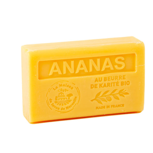 Pineapple French Soap with Organic  Shea Butter, 125g