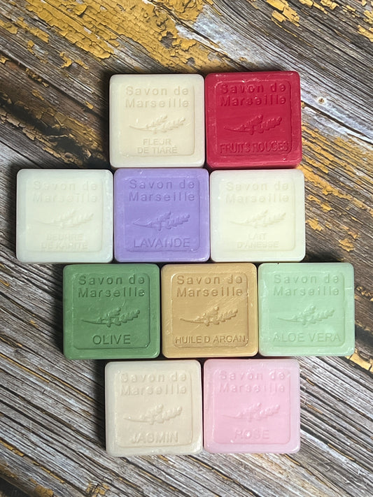 Guest Soaps,  Individually wrapped Fragranced Savon de Marseille  | 9 x 30g
